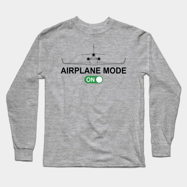 Airplane Mode One Falcon Jet Long Sleeve T-Shirt by zehrdesigns